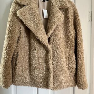 Ann Taylor Cream Teddy Jacket
